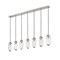 Z-Lite Arden Linear Chandelier, 7-Light, 4.75 In.W x 54 In.L x 12 In.H, Brushed Nickel/Clear 651P-7L-BN - alternate 3